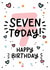Cute 7th Birthday Card - For Her - Seven Today created by Lyndsay Moon