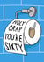 Punny 60th Birthday Card - Holy Crap - Toilet Roll created by Running with Scissors