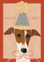 Cute Birthday Card - Whippet - Party Time! created by Isobel Rose Illustration