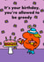 Funny Birthday Card - For Her - Little Miss Greedy created by Mr. Men