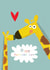 Cute Father's Day Card - Giraffe's - Heart created by Kali Stileman