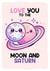 Love You to the Moon and Saturn Love Anniversary Cute Taylor Swift Inspired Card created by The Playful Press