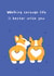 Cute Anniversary Card - Corgis - Walking Through Life created by Zove Ahh