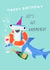 Funny Birthday Card - Hammerhead Shark created by Holly Fox