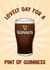 Arty Birthday Card - Lovely Day For A Guinness created by Poppy & Mabel
