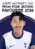 Funny Mother's Day Card - From Second Favourite Son - Tottenham Hotspur created by AbiGoLucky