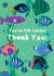 Cute Thank You Card - You're Fin-Tastic! - Fish Pun created by @Laura Lonsdale Designs