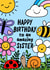 Cute Birthday Card - For Sister - Flowers created by Macie Dot Doodles
