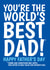 Funny Father's Day Card - World's Best Dad created by @Cupsie's Creations