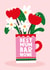 Cute Mother's Day Card - Flowers - Best Mum Bar None created by Lucy Maggie Designs