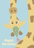 Cute party giraffe animal happy birthday celebration child created by Mim’s cards