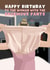 Funny Birthday Card - Bridget Jones - Woman With The Enormous Pants created by Pink Peach Cards
