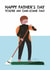 Cute Father's Day Card - Paddleboard - Awesome Dad created by AbiGoLucky