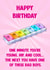 Funny Birthday Card - One Minute You're Young - Pill Box created by Poppy & Mabel