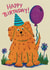 Cute Dog Birthday Card - Happy Birthday Dog - Balloon created by Stiffnees