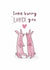 Cute Anniversary Card - Some bunny loves you -Rabbits - Heart created by Daisy Kate
