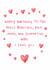 Heartfelt Birthday Card - For Wife - Hearts created by HCD Illustration