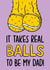 Cheeky Father's Day Card - Takes Real Balls - Tennis Balls created by TeePee Creations