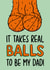 Cheeky Father's Day Card - Basketballs -Takes Real Balls created by TeePee Creations