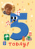Cute Birthday Card - 5th - Party Time created by @AimeeStevens.Design