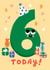 Cute Birthday Card - 6th - Party created by @AimeeStevens.Design