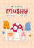 Cute Congratulations Card - Mushy - Mushroom Pun created by Joanne Hawker