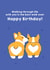 Cute Birthday Card - Walking Through Life - Corgis created by Zove Ahh