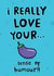 Funny Birthday/Anniversary Card - Really Love Your Sense Of Humour - Eggplant created by Arrow Gift Co