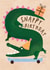 Cute Birthday Card - Snappy Birthday - Crocodile created by Studio Mads