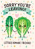 Cute Leaving Card - Sorry You're Leaving - Lettuce Pun created by Corrie Joy Creative