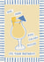 Fun Cocktail Birthday Card - Piña Colada - Yellow Arty Card For Her created by Rachel Jones