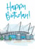 Fun Birthday Card - Manchester City - Etihad Stadium created by Moo & Snip
