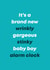 Funny New Baby Card - Stinky Alarm Clock - Baby Boy created by Bev O'Connor || @oconnordesign