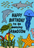 Cute Birthday Card - For Grandson - Sea Life created by Macie Dot Doodles
