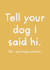 Funny Birthday Card - Tell Your Dog I Said Hi created by The Clay Stray