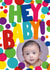 Fun New Baby Card - Hey Baby! - Rainbow Polka Dots created by Woah there Pickle