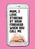 Funny Mother's Day Card - Facetime - Love Staring At Your Forehead created by Filthy Sentiments