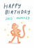 Cute Birthday Card - Sass Monkey - Stars created by Sarah Ray
