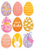 Cute Easter Card - Happy Easter - Easter Eggs created by Debbie Daley Illustrations