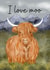 Cute Love & Friendship/Anniversary Card - I Love Moo - Cow created by Hello Fridays Studio