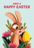 Cute Easter Card - Bunny Rabbit - Golden Easter Egg created by Folio | Ian Owen