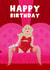 Cheeky Birthday Card - Sabrina Carpenter - Brit Awards created by Pink Peach Cards