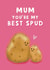 Cute Mother's Day/Birthday Card - Best Spud - Pun created by Giddy Kipper