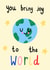 Cute Just Because/Love & Friendship Card - You Bring Joy To The World - Stars created by Prezprints