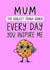 Cute Mother's Day Card - Coolest Tough Cookie created by Muses & May