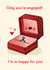 Cute Engagement Card - Omg You're Engaged! - Ring created by Emelia Brooks