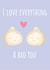 Cute Love & Friendship Card - Bao Buns - Pun created by Peach and Mimi