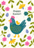 Cute Easter Card - Chicken - Pretty Florals created by Abbie Imagine
