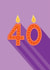 Fun 40th Birthday Card - Candles - Bold created by Lucy Maggie Designs