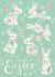 Cute Easter Card - Floral Bunnies created by Hollie McManus Illustration
